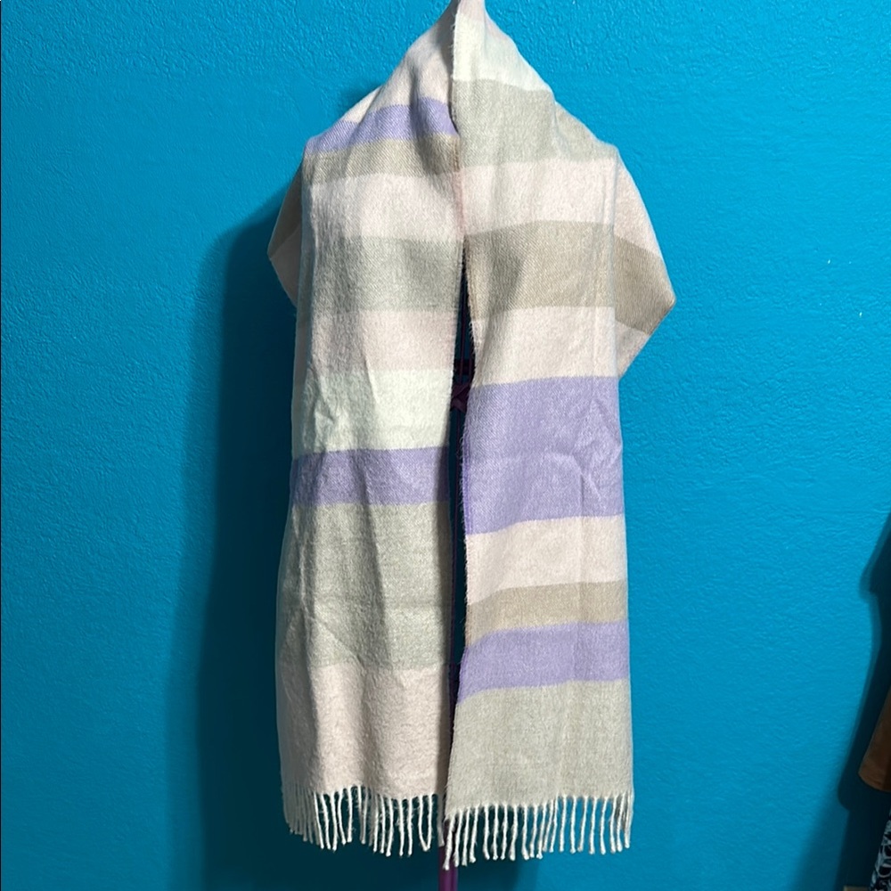 Striped Pastel Tumi 100% Baby Alpaca Scarf made in Peru